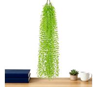 Genérico Fake Plant Artificial Hanging Vines, Bendable 7ft Faux Greenery Garland Realistic Willow Leaves Wall Decor for Indoor Outdoor Bedroom Balcony Patio Garden Wedding Party Use (10 Vines in 1)