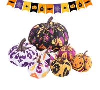 Genérico Fake Pumpkins 7 Pieces Fake Fabric Autumn Table Centerpiece