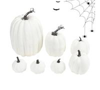 Genérico Fake Pumpkins, Harvest Faux Foam Gourds for Fall Decor, 7-Piece Assorted Set for Autumn Season Accents, Perfect for Holiday Centerpieces, Halloween Scenes, and Thanksgiving Embellishments