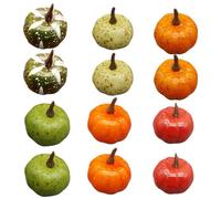 Genérico Fake Pumpkins, Pumpkins Decor, Fall Halloween Decorations - Creative Festive 12 Pieces Ornament Statue For Hallway Home Party Desk Shelf Holiday Bedroom Table Festival