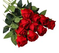 Genérico Fake Roses, Faux Rose Stems, 19,69 in Eternal Bridal Bouquet, Diseño de seda realista, Portable Long Lasting Blooms for Weddings, fiestas, Valentine's Day, Mother's Day