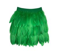 Genérico Falda Corta Mujer Plumas Media para Danza Espectáculo Carnaval Fiesta Escenario Estilo Europeo Americano Ajuste Elástico Original Llamativa Y con Movimiento