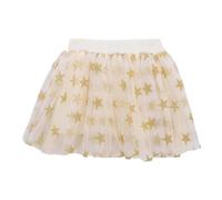 Genérico Falda Danza Fiesta Niños Niñas Ballet Faldas Vestido Gasa Tutu Lentejuela Dorada Estrellas Media Performance Edad 6M-5Y Traje Espectáculo, beige, 4-5 Años