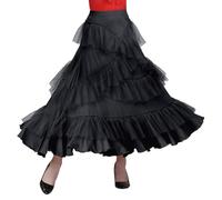 Genérico Falda Danza Mujer Moderna Múltiples Tul Vuelo Fluido Movimiento Elegante Ideal para Baile Latino Tango Chachachá Ensayos Práctica Y Eventos Sociales Reuniones Veraniegas
