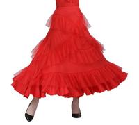 Genérico Falda Danza Mujer Moderna Múltiples Tul Vuelo Fluido Movimiento Elegante Ideal para Baile Latino Tango Chachachá Ensayos Práctica Y Eventos Sociales Reuniones Veraniegas