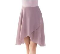 Genérico Falda De Ballet Falda de Ballet for Mujer, Vestido de Ballet Envolvente de Gasa for niñas Adultas, Ropa de Baile de Bailarina, Vestido de Entrenamiento(Purple,L)