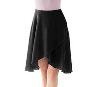 Genérico Falda De Ballet Falda de Ballet for Mujer, Vestido de Ballet Envolvente de Gasa for niñas Adultas, Ropa de Baile de Bailarina, Vestido de Entrenamiento(Black,L)