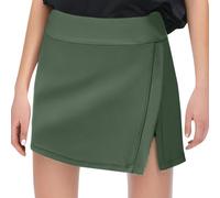 Genérico Falda de baño Deportiva Informal con Abertura Lateral y Secado rápido para Mujer (Green, L)