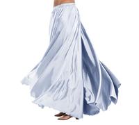 Genérico Falda De Mujer Talla Grande - Falda Verano Mujer Falda de Danza del Vientre fluida con Cintura elástica para Practicar y Usar de Forma Informal