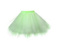 Genérico Falda de Tutú para Mujer, Tutu Tul Falda Disfraz para Ballet Retro 80s Faldas Corta Enagua de Tul en Capas para Halloween Carnival Santa Party M-XXL