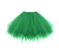 Genérico Falda de Tutú para Mujer, Tutu Tul Falda Disfraz para Ballet Retro 80s Faldas Corta Enagua de Tul en Capas para Halloween Carnival Santa Party (Coffee, One Size)