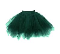 Genérico Falda de Tutú para Mujer, Tutu Tul Falda Disfraz para Ballet Retro 80s Faldas Corta Enagua de Tul en Capas para Halloween Carnival Santa Party M-XXL