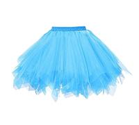 Genérico Falda de Tutú para Mujer, Tutu Tul Falda Disfraz para Ballet Retro 80s Faldas Corta Enagua de Tul en Capas para Halloween Carnival Santa Party (Coffee, One Size)