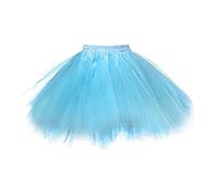 Genérico Falda de Tutú para Mujer, Tutu Tul Falda Disfraz para Ballet Retro 80s Faldas Corta Enagua de Tul en Capas para Halloween Carnival Santa Party M-XXL