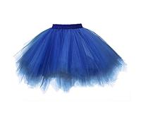 Genérico Falda de Tutú para Mujer, Tutu Tul Falda Disfraz para Ballet Retro 80s Faldas Corta Enagua de Tul en Capas para Halloween Carnival Santa Party M-XXL