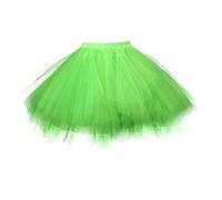 Genérico Falda de Tutú para Mujer, Tutu Tul Falda Disfraz para Ballet Retro 80s Faldas Corta Enagua de Tul en Capas para Halloween Carnival Santa Party M-XXL