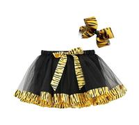 Genérico Falda De Tutú para Niña Todas Las Estaciones Estampado Leopardo Tul Malla Flufy Danza Princesa Fiesta Disfraz con Lazo Adecuado Niños 2-8 Años