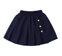 Genérico Falda Escuela plisada Chica Estudiante Vestido para Uso Diario con Comodidad Adaptada Niñas 3 a 18 Años para Usar Falda Uniforme Jk Corto Escolar, azul marino, 17-18 años