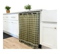 Genérico Falda for lavavajillas Hecha a Mano, Cubierta for Cortina for Falda de Horno, Cortina for lavavajillas de Cocina de Granja con Cinta Decorativa, pestañas con Adornos con Volantes(60 * 45cm)