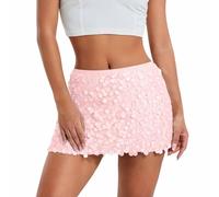 Genérico Falda Lentejuelas para Mujer Minifalda de Lentejuelas para Mujer, Falda Corta Brillante con Forro Y Cintura EláStica, para Fiestas, Carnaval, Festivales
