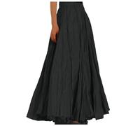 Genérico Falda Mujer Elegante - Falda Larga para Mujer Informal De Cintura Alta Plegable Estilo Holgada para Playa