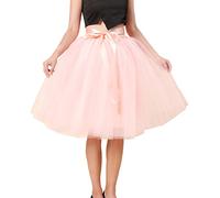 Genérico Falda Pirata Mujer - Faldas Cortas Mujer - Nuevas Faldas De Tul para Mujer Falda Larga hasta La Rodilla con Tutú para Falda Midi Corta para De Graduación