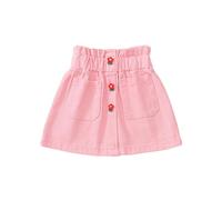 Genérico Falda Tenis Niña Faldas Plisada de Golf de Algodón Falda Escolar Vaquera de Cintura Alta con Estampado Floral, Cintura elástica Informal para niñas pequeñas (4-5 años)