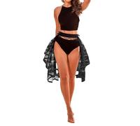 Genérico Falda Tul Mujer - Falda De Fiesta con Vuelo Cintura Alta Capas Acampanadas Y Cintura Elástica con Tejido Suave Y Fluido para Salidas Informales Y