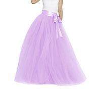 Genérico Falda Tul Mujer Tul Elástica Larga Tutu Negro Talla Única Línea A Falda Fiesta Largas High Waist Adelgazante De Cintura