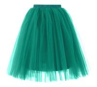 Genérico Falda Tul Mujer Tul Multicapa Tutu Vintage para Ballet Tutu Mujer Cintura Elástica Vestidos Elegante Carnaval Enagua Adulto Corta Rockabilly para Party Festival Celebración Tutú Turquesa XL
