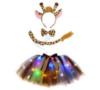 Genérico Falda Tul Niña Fiesta Tutu Lentejuelas Estrellas Princesa Ballet Tutus Multicapa Brillar Minifalda Corta Falda Ballet Pequeñas Niñas Reunión para Danza Fiesta Disfraz (Brown, 6-7 Years)