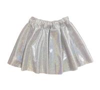Genérico Falda Tul Niña Tutu Lentejuelas Estrellas Princesa Ballet Tutus Brillar Danza Capas Minifalda Corta Falda de Ballet Pequeñas Niñas Básico para Danza Rendimiento Ballet (Silver, M)