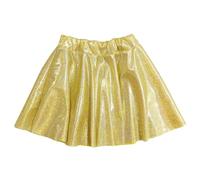 Genérico Falda Tul Niña Tutu Lentejuelas Estrellas Princesa Ballet Tutus Brillar Danza Capas Minifalda Corta Falda de Ballet Pequeñas Niñas Básico para Danza Rendimiento Ballet (Gold, M)