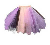 Genérico Falda Tutu Bicolor Mujer para Carnaval - Falda de Fiesta Mardi Gras Falda de Disfraz Festiva Moda Falda de Noche para Carnaval Fiestas Eventos Festivos Carnaval, 01 B, Talla única