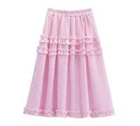 Genérico Falda Tutú para Niñas Cintura elástica Ajustable Falda Ballet en Capas Fresca para Uso en Interiores y Exteriores tutú con Detalles de Lentejuelas Estilo Princesa mágico y Encantador