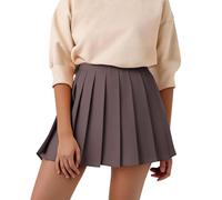 Genérico Falda Verano Mujer - Falda Padel Mujer - Falda Plisada De Cintura Alta para Mujer Falda Corta Acampanada Falda Elegante E Informal Atuendos De Verano Y Otoño