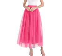 Genérico Faldas Largas Mujer Invierno - Falda Larga Tul Mujer - Falda Midi De Tutú De Tul para De Graduación De Ballet De Malla En Capas Escalonadas