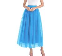 Genérico Faldas Largas Mujer Invierno - Falda Larga Tul Mujer - Falda Midi De Tutú De Tul para De Graduación De Ballet De Malla En Capas Escalonadas