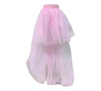 Genérico Faldas Lentejuelas Mujer - Falda De Gasa Multicolor De Varias Capas Talle Alto Corte Fluido Y Bajo Asimétrico Cintura Elástica para Una Silueta Elegante Y Estilizada