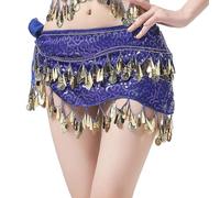 Genérico Faldas Mujer Cinturón De Cadena con Flecos Y Lentejuelas para Danza Vientre Jazz Práctica Y Actuación Escénica Accesorio Muy Elegante Detalle Borlas Brillo Y Movimiento Fluido Original