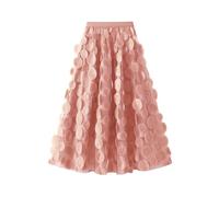 Genérico Faldas Mujer Invierno Tallas Grandes,Falda Femenina de Talla Alta 2023 Elegante Diseño Negro para Eventos y Ocasiones Formales con Estilo Midi A Linea Acampanada