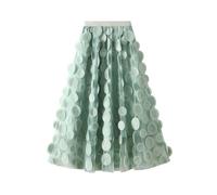 Genérico Faldas Mujer Invierno Tallas Grandes,Falda Femenina de Talla Alta 2023 Elegante Diseño Negro para Eventos y Ocasiones Formales con Estilo Midi A Linea Acampanada