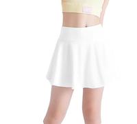 Genérico Faldas para niñas, Falda de Tenis Plisada Ligera para niñas activas, Ideal para Deportes al Aire Libre, Senderismo y Uso Diario, Edades de 3 a 9 años. (White, 3-4 Years)