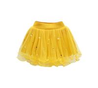 Genérico Faldas para niñas pequeñas Dobladillo Ondulado de Baile Ballet Tul Tutu Falda Mujer Lentejuelas Estrellas con Paneles Color Arcoíris Informal 2 a 7 años