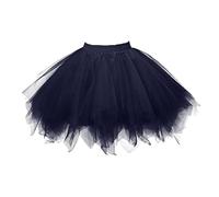 Genérico Faldas Tul Mujer Enaguas Cortas Tutus Ballet Mini para Vestidos Tutu Elastico Tul 3 Capas 40 CM de Longitud para Adulta Distintas Colores Falda Disfraz Ballet