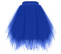 Genérico Faldas Tul Mujer Tul Multicapa Tutu Elegante Carnaval Corta Tutú Clásico Tutu Mujer Retro Adulto Cintura Elástica Rockabilly Fiesta Vestidos Azul Real XL