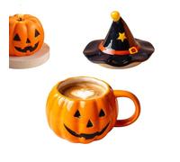 Genérico Fall Coffee Mugs 320ml Pumpkin Ceramic Cup With Lid