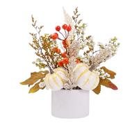 Genérico Fall Decor - 7.87x11.42inch Pumpkin Decorations for Autumn, Thanksgiving Decoration with Artificial Maple and Leaves, Table Decorations for Halloween, Desk, Bedroom, Outdoor Seasonal Display