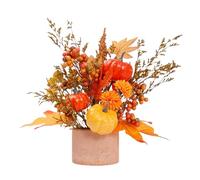 Genérico Fall Decor - 7.87x11.42inch Pumpkin Decorations for Autumn, Thanksgiving Decoration with Artificial Maple and Leaves, Table Decorations for Halloween, Desk, Bedroom, Outdoor Seasonal Display