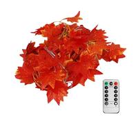 Genérico Fall String Light, USB Fall Leaves Lights, 3.28 feet, 8-Mode Ambient Lighting with Remote and Timer, Thanksgiving Home Decor for Bedroom, Fireplace, Wall, Farmhouse, Patio, Garden, Yard